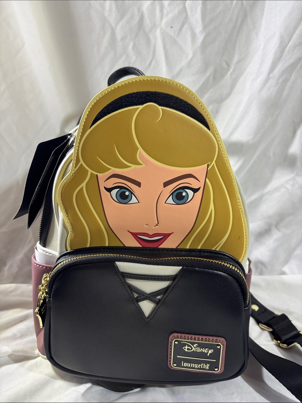 Disney x Loungefly Aurora Mini Backpack - Yellow, Black